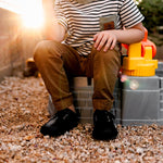 Black Premium Leather Shoes, Strap by Little Love Bug Co.