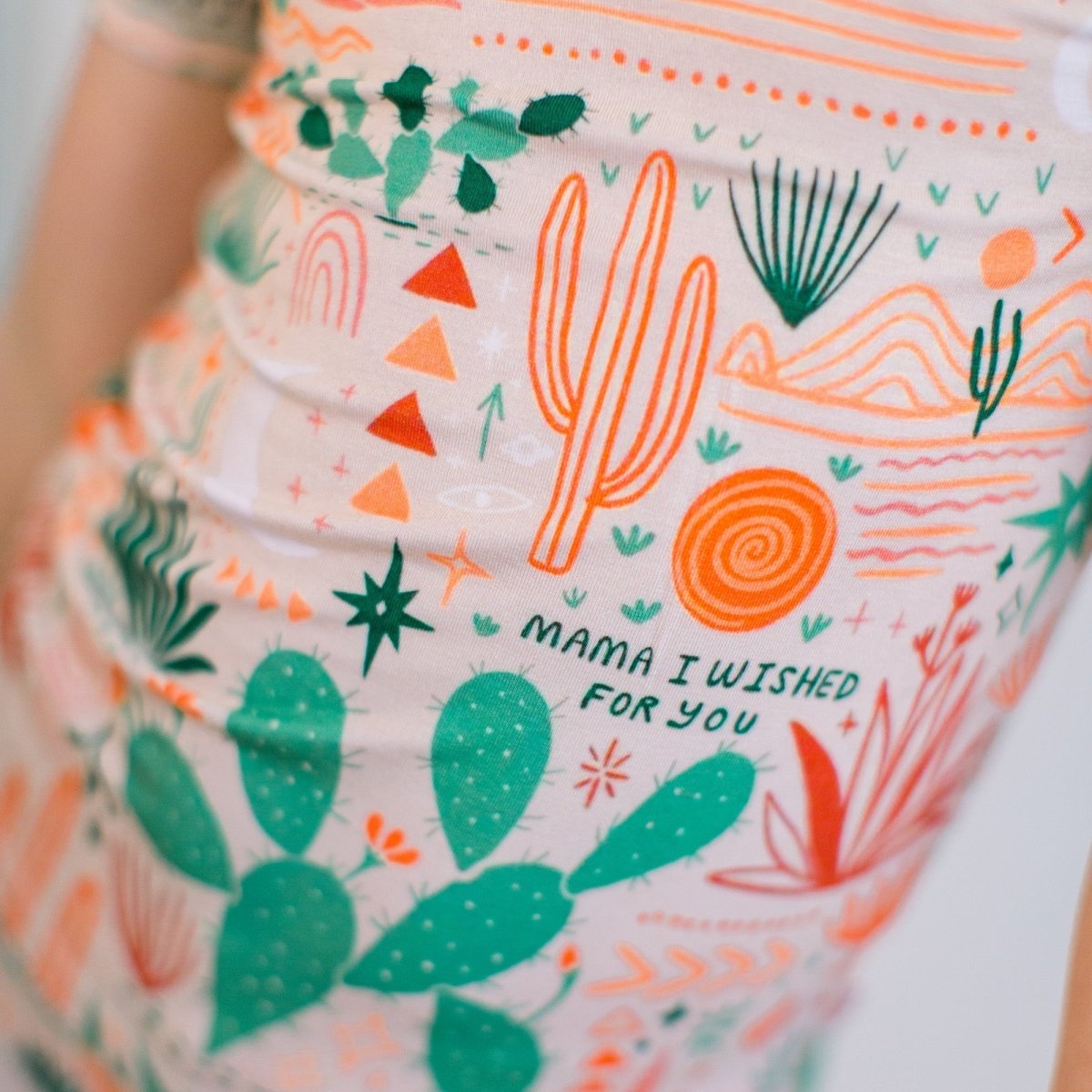 Raising Mama The Second - Skin 2 - Piece Short Sleeve Pajama | Desert Cactus (Beige) - 
