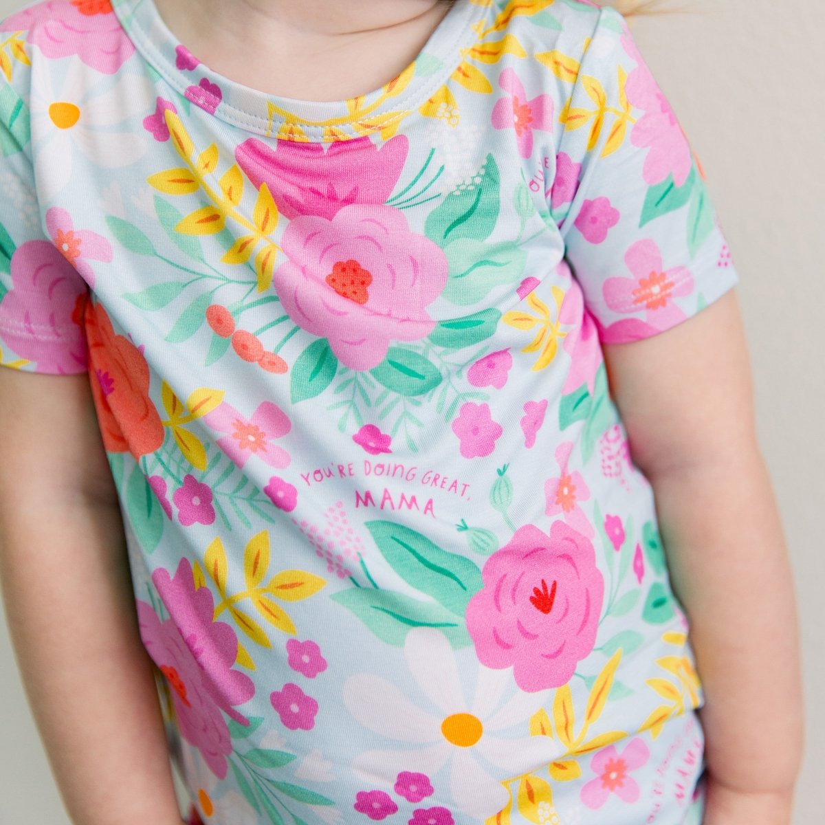 Raising Mama The Second - Skin 2 - Piece Short Sleeve Pajama | Flower Power - 