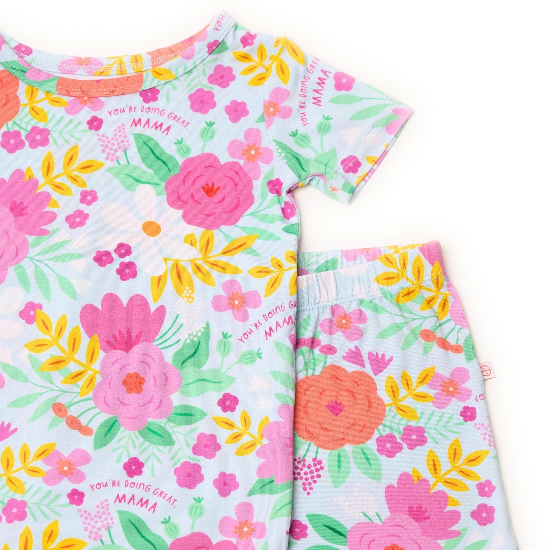 Raising Mama The Second - Skin 2 - Piece Short Sleeve Pajama | Flower PowerEveretts Place
