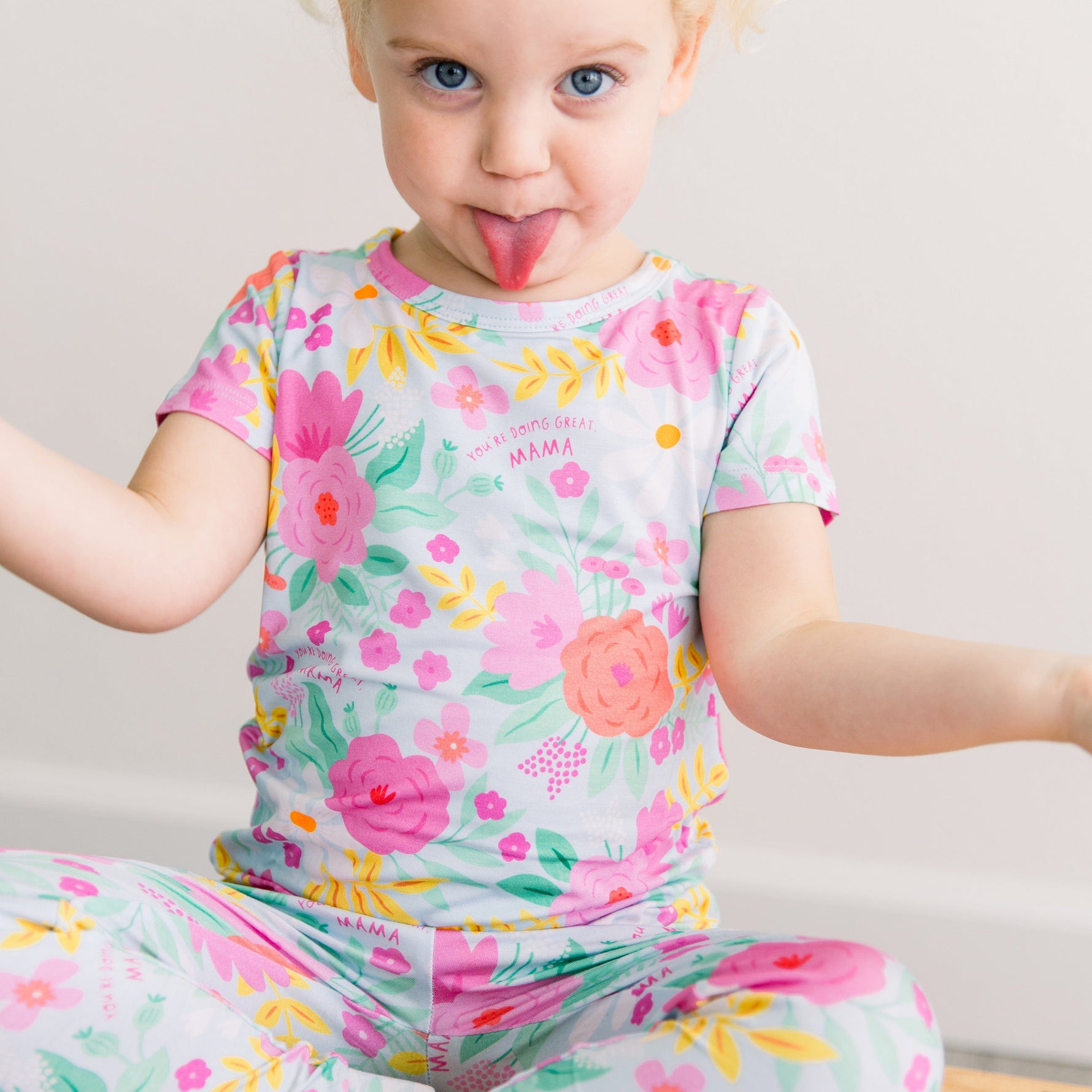 Raising Mama The Second - Skin 2 - Piece Short Sleeve Pajama | Flower PowerEveretts Place