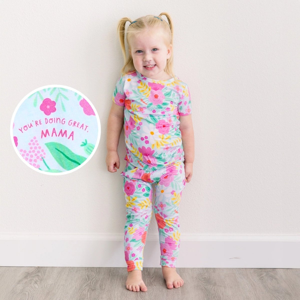 Raising Mama The Second - Skin 2 - Piece Short Sleeve Pajama | Flower Power - 