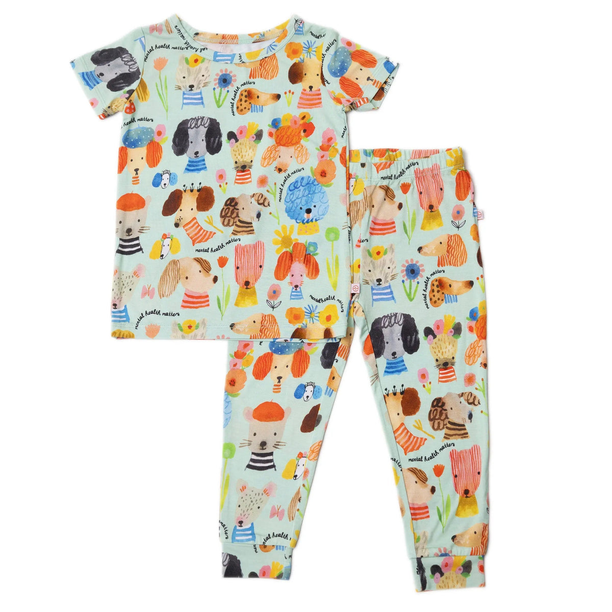 Raising Mama The Second - Skin 2 - Piece Short Sleeve Pajama | Mindful Doggos - 