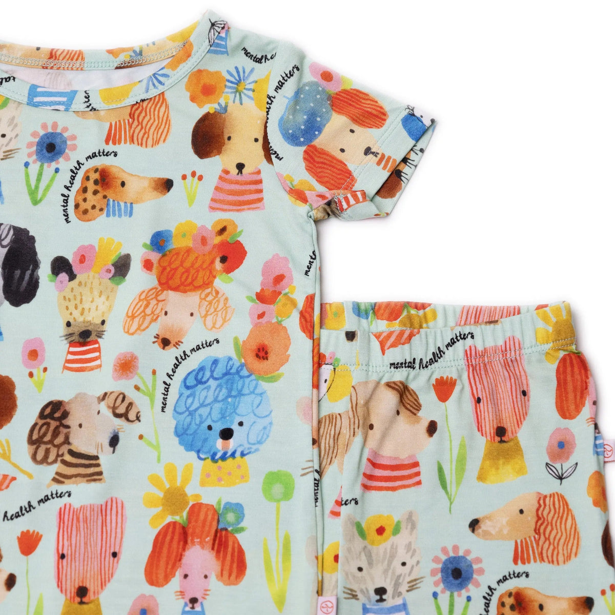 Raising Mama The Second - Skin 2 - Piece Short Sleeve Pajama | Mindful Doggos - 