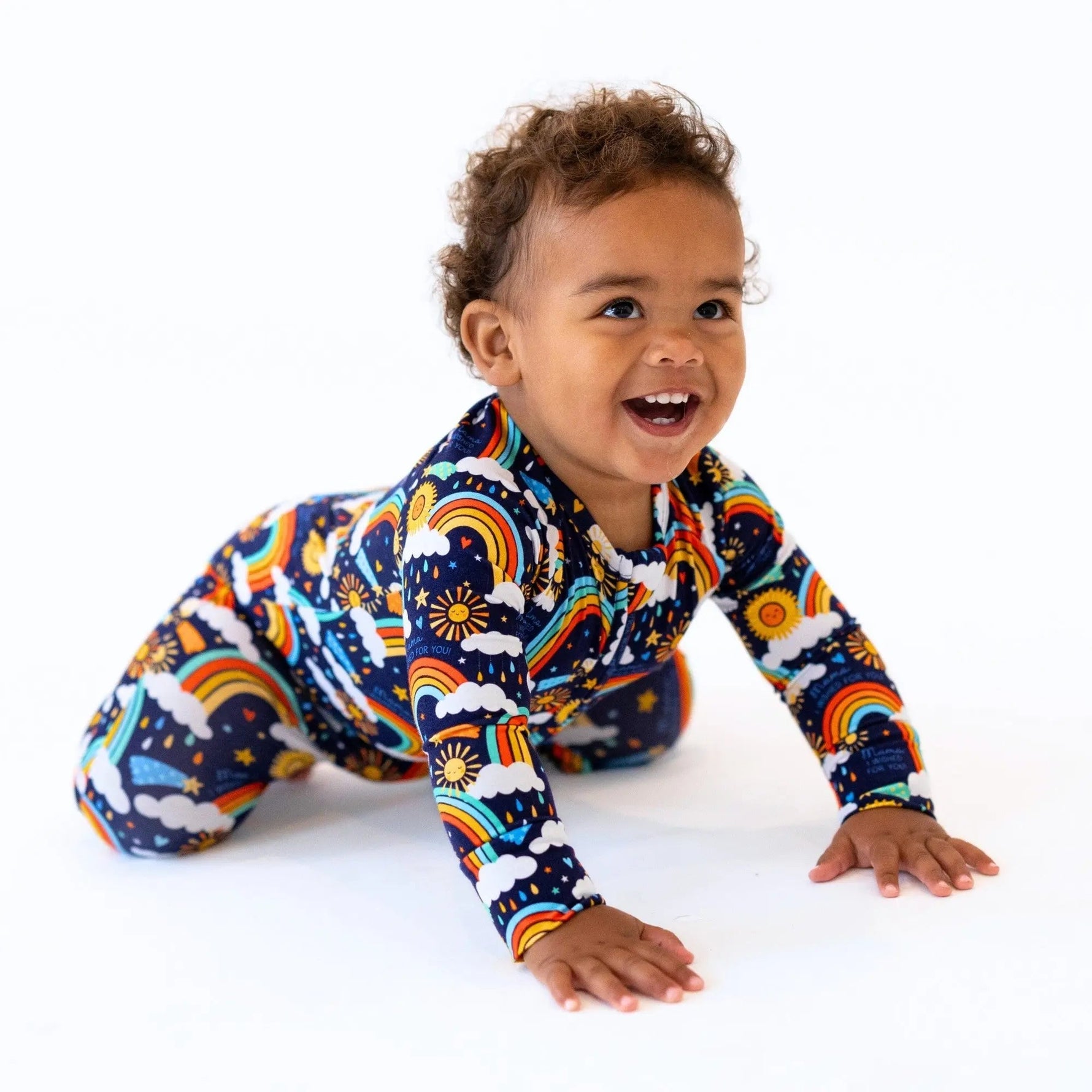 Raising Mama The Second - Skin Convertible Romper | Here Comes the Sunshine (Blue) - 