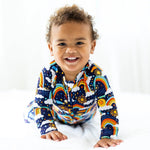 Raising Mama The Second - Skin Convertible Romper | Here Comes the Sunshine (Blue) - 