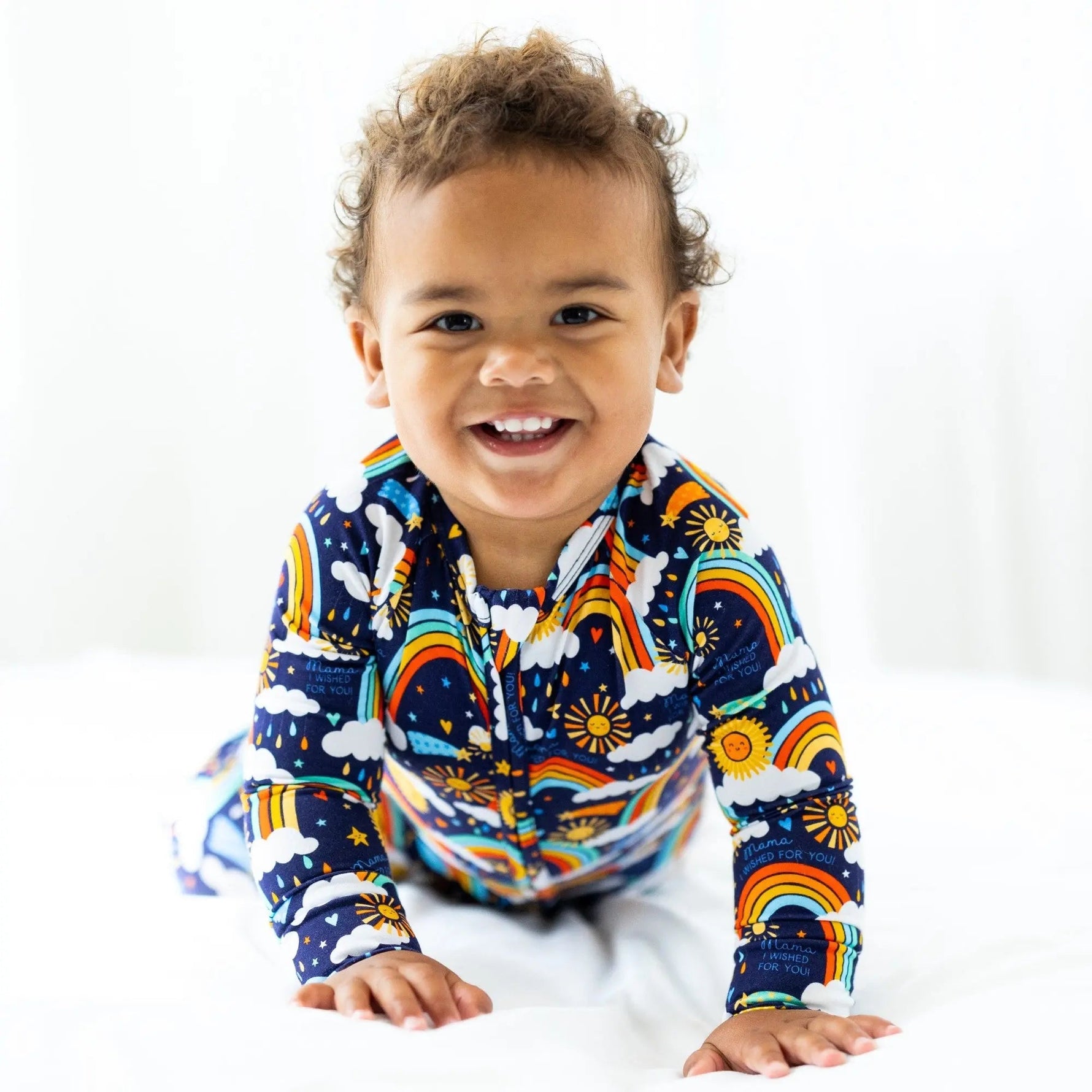 Raising Mama The Second - Skin Convertible Romper | Here Comes the Sunshine (Blue) - 