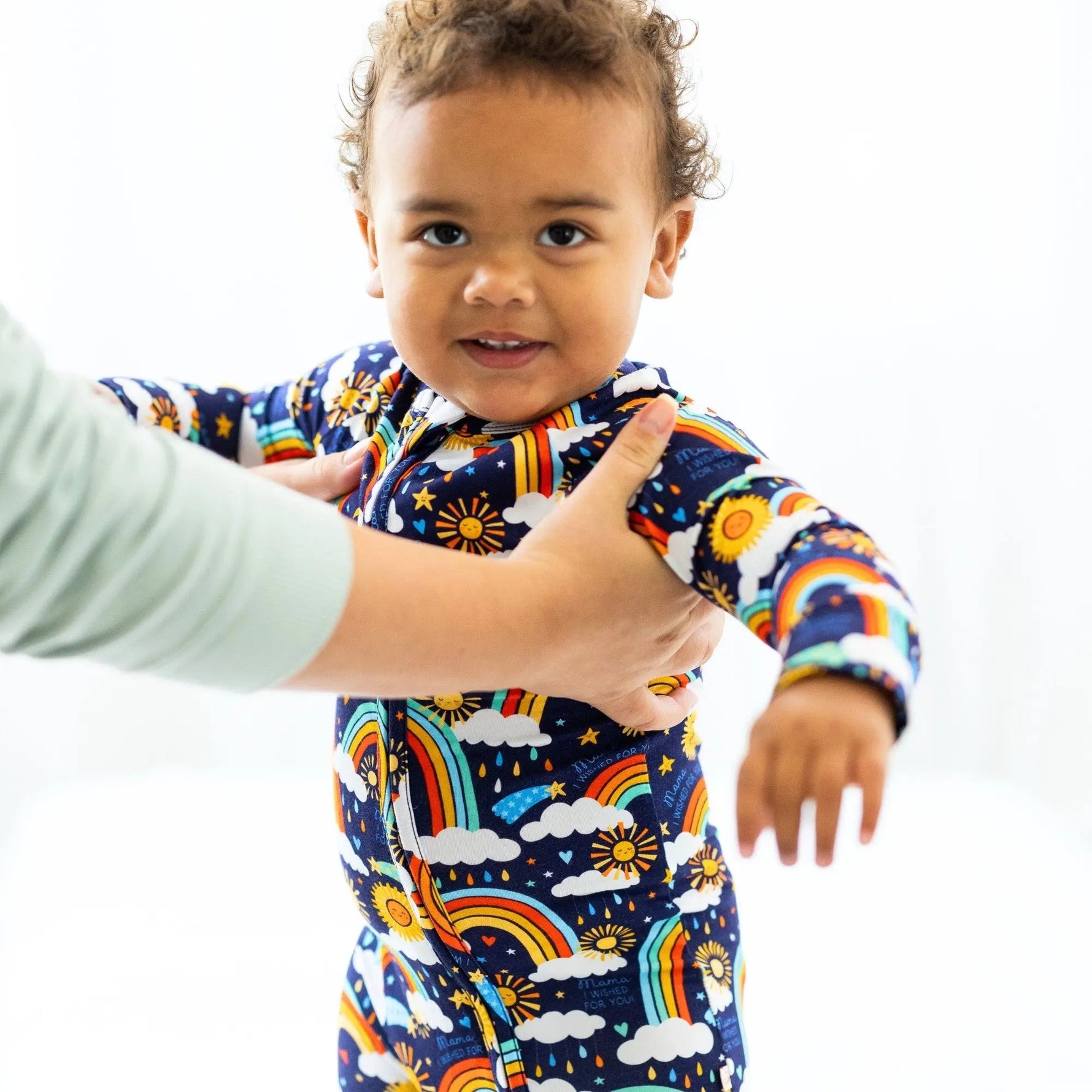 Raising Mama The Second - Skin Convertible Romper | Here Comes the Sunshine (Blue) - 