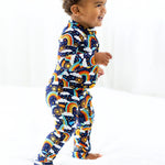 Raising Mama The Second - Skin Convertible Romper | Here Comes the Sunshine (Blue) - 