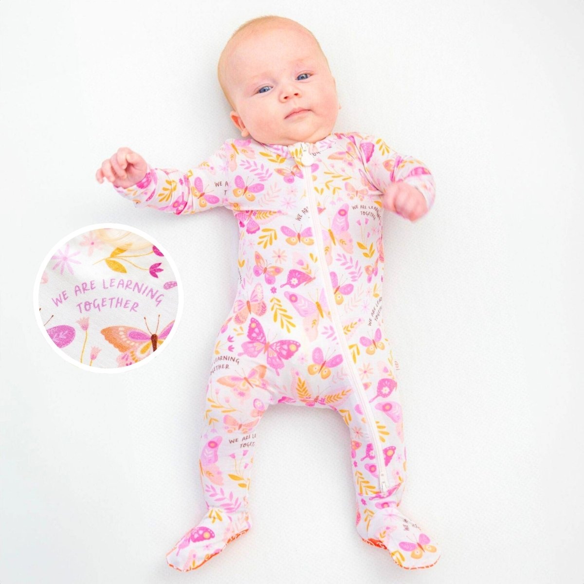 Raising Mama The Second - Skin Footie | Butterfly Smoochies - 