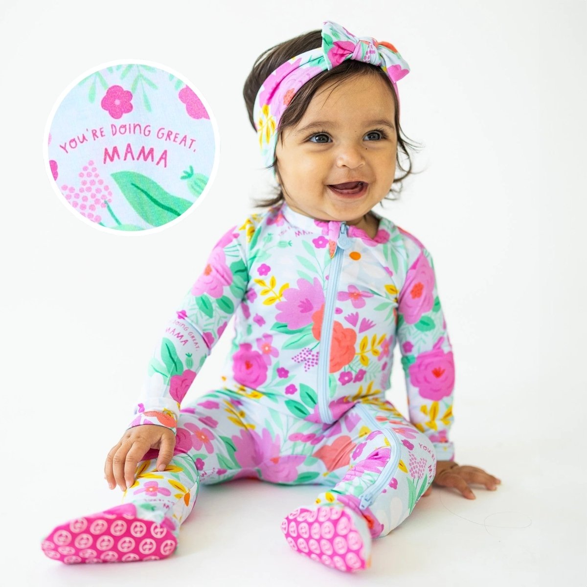 Raising Mama The Second - Skin Footie | Flower Power - 