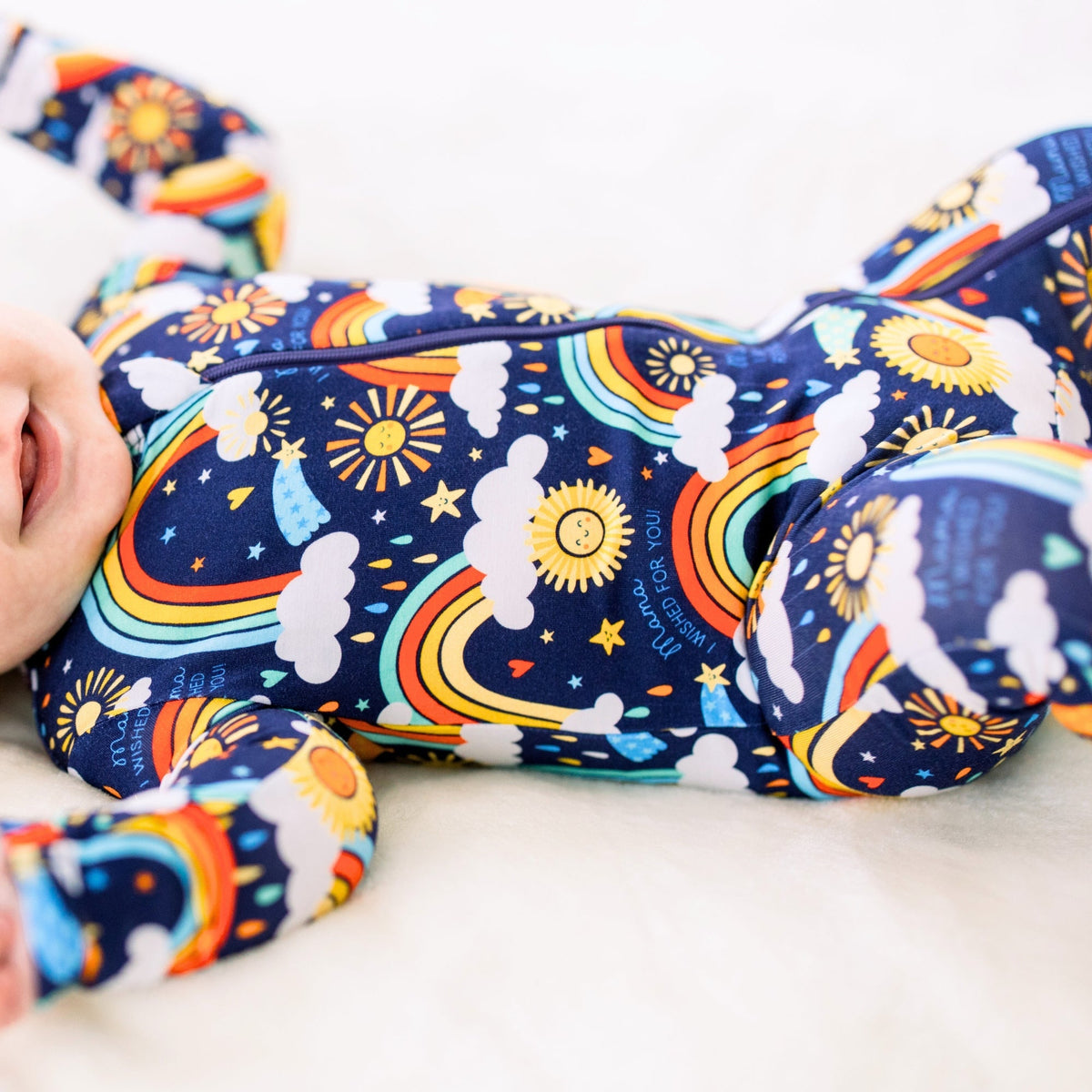 Raising Mama The Second - Skin Footie | Here Comes the Sunshine (Blue) - 