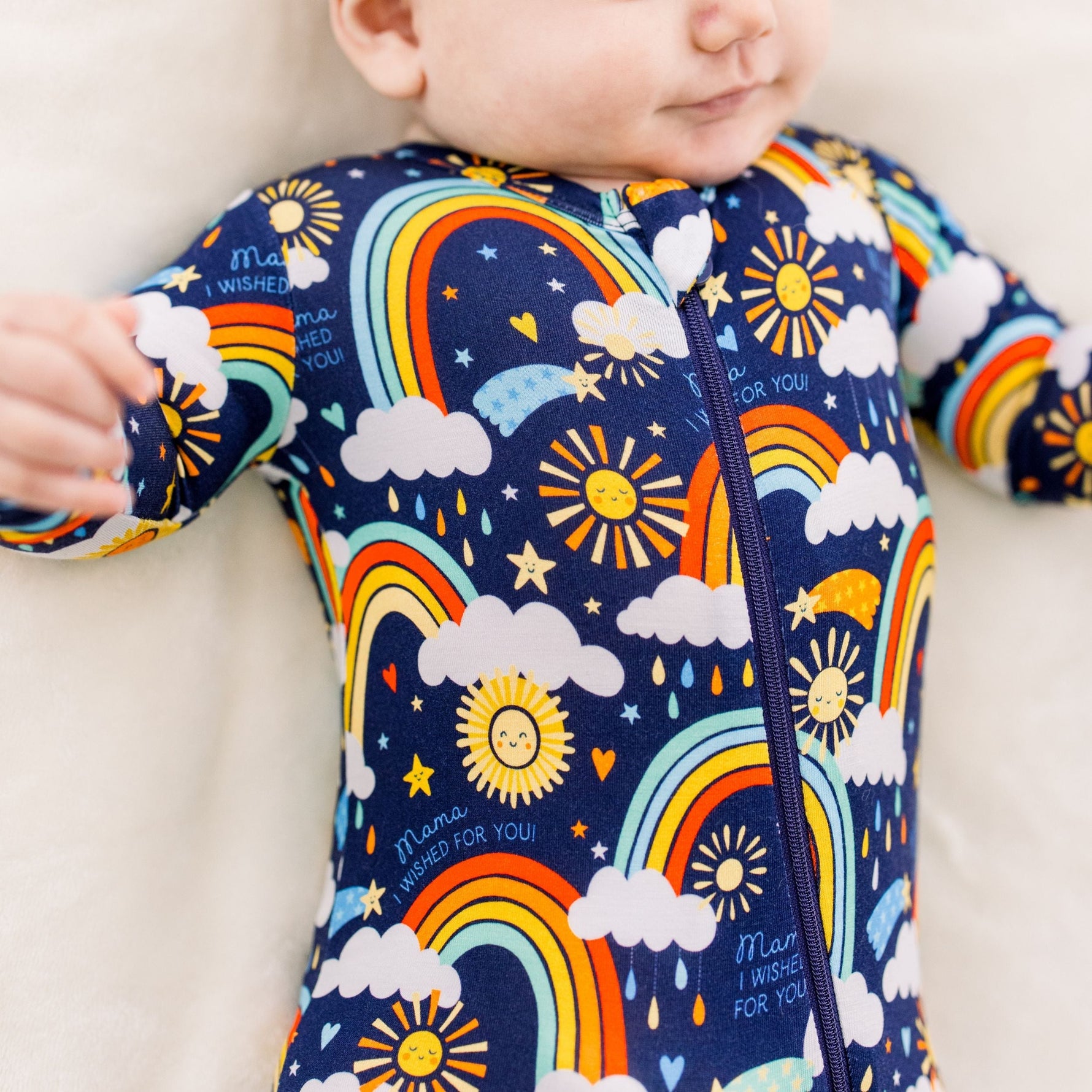 Raising Mama The Second - Skin Footie | Here Comes the Sunshine (Blue)Everetts Place