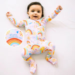 Raising Mama The Second - Skin Footie | Here Comes the Sunshine (Pink) - 