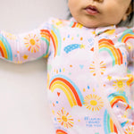 Raising Mama The Second - Skin Footie | Here Comes the Sunshine (Pink) - 