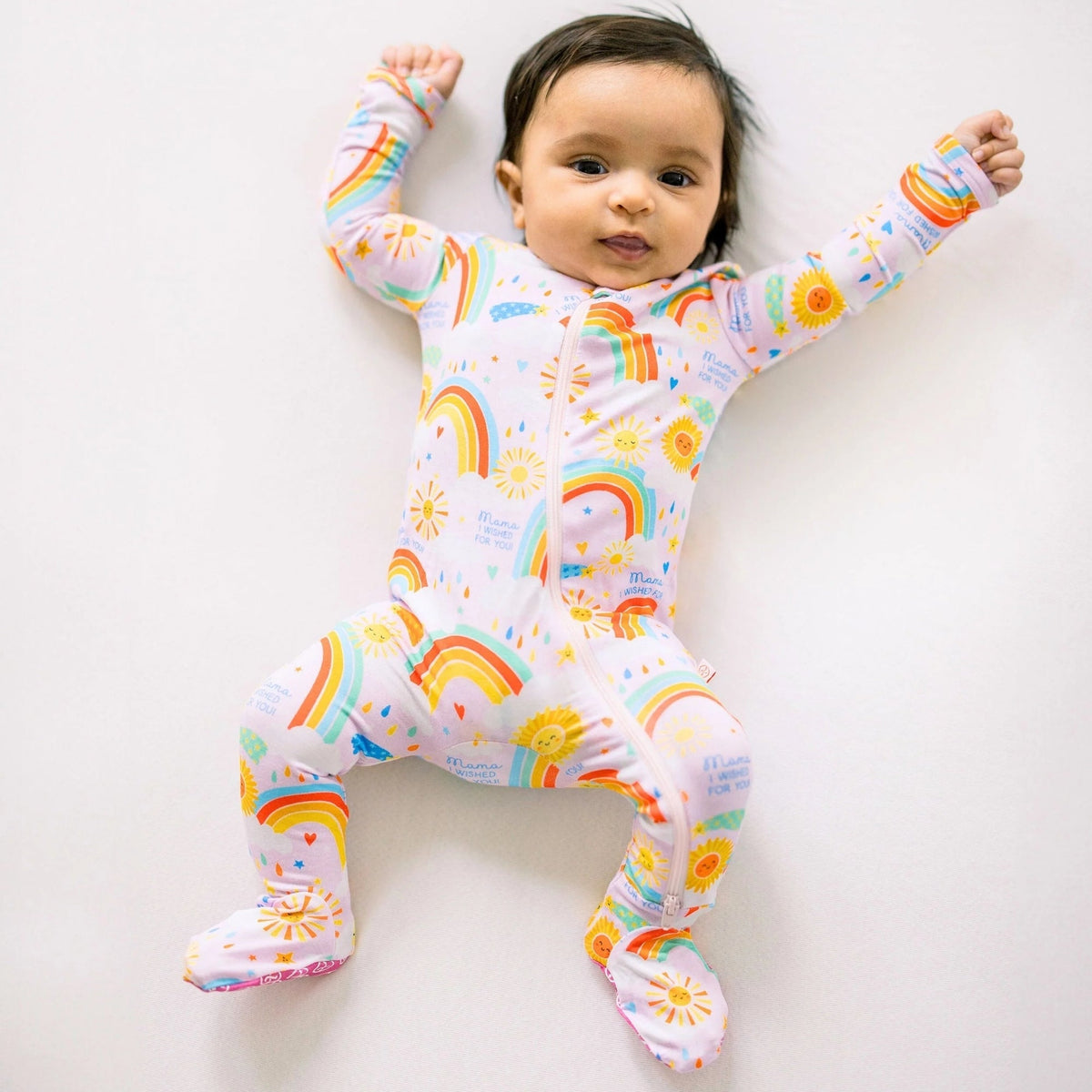 Raising Mama The Second - Skin Footie | Here Comes the Sunshine (Pink) - 