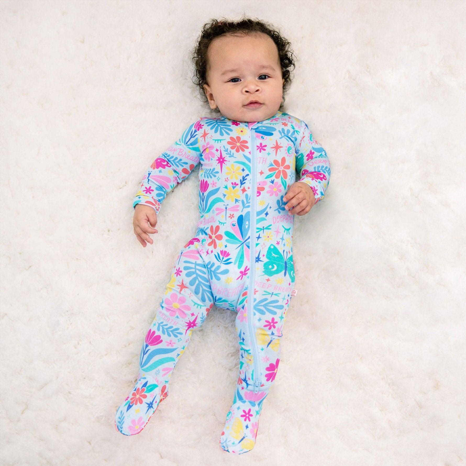 Raising Mama The Second - Skin Footie | Om Baby (Light Blue)Everetts Place