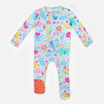 Raising Mama The Second - Skin Footie | Om Baby (Light Blue)Everetts Place