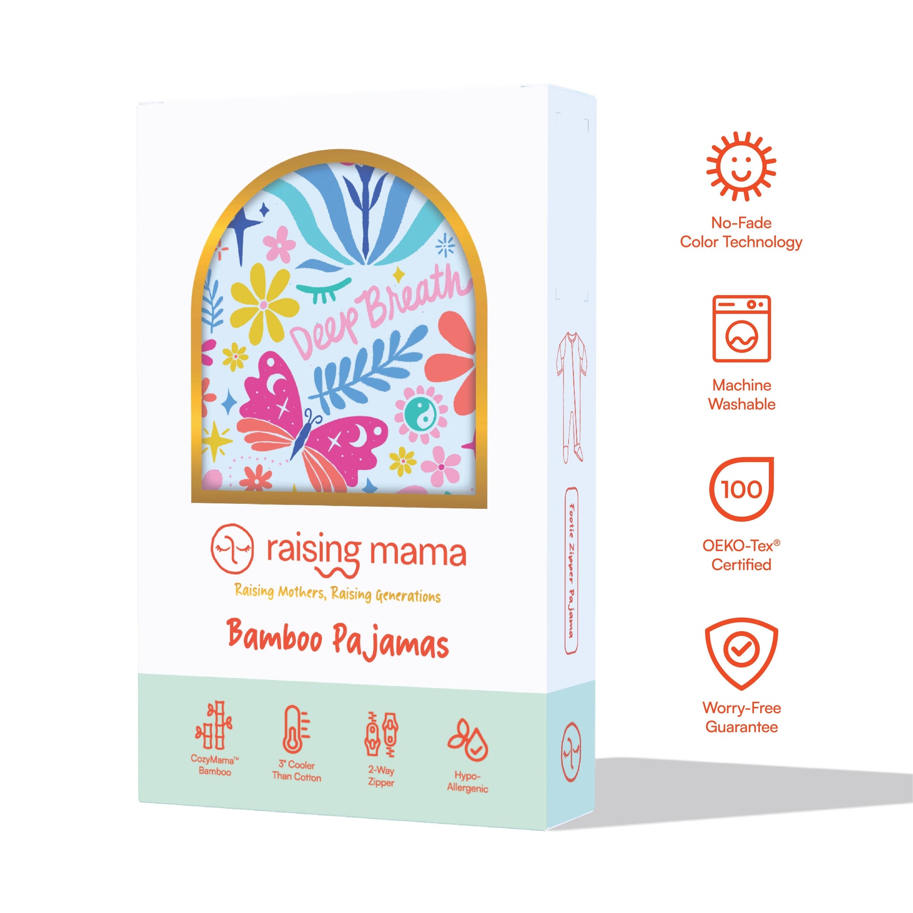 Raising Mama The Second - Skin Footie | Om Baby (Light Blue)Everetts Place