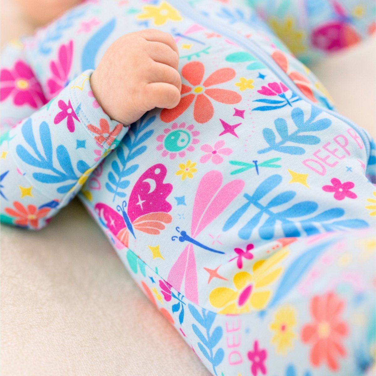 Raising Mama The Second - Skin Footie | Om Baby (Light Blue) - 