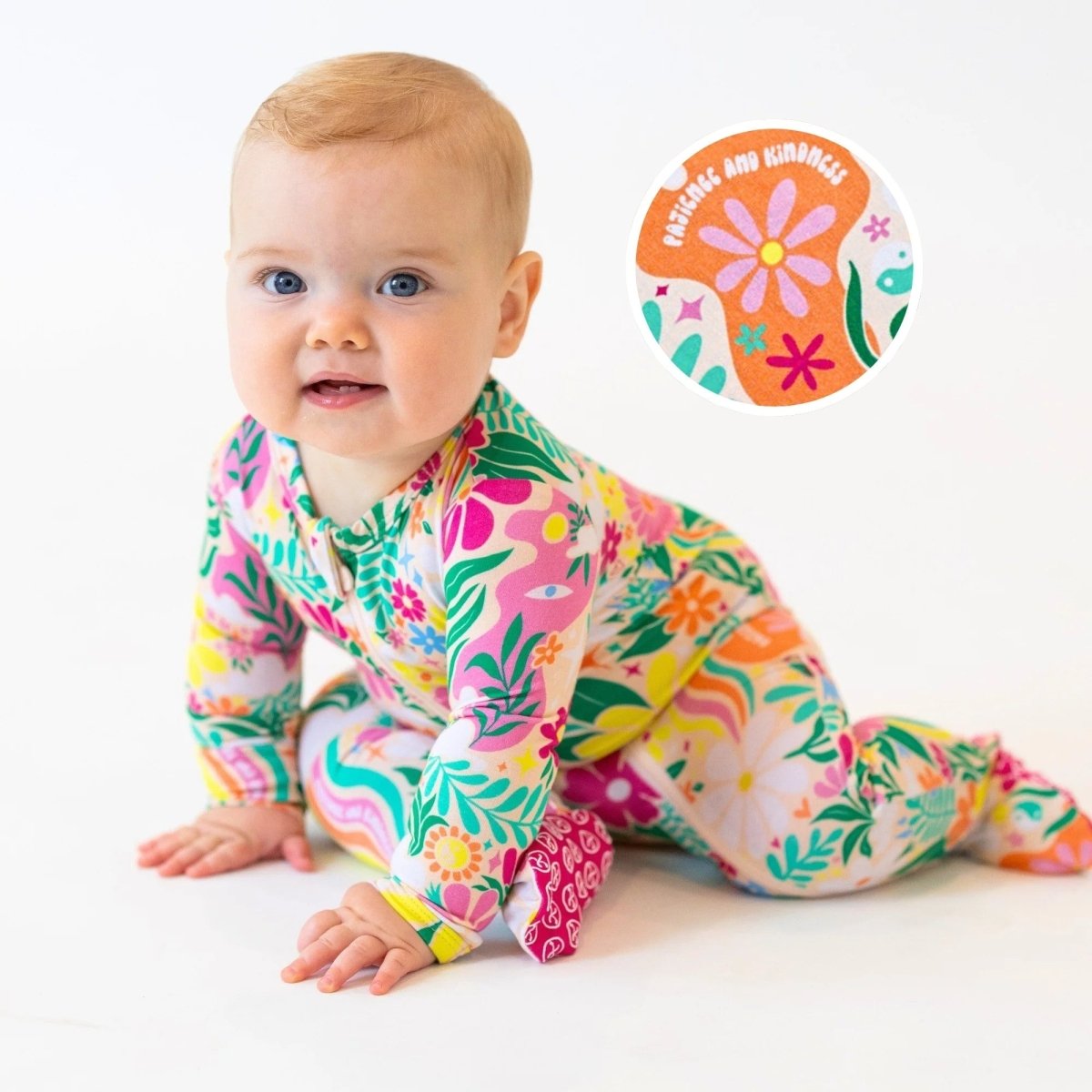 Raising Mama The Second - Skin Footie | Rainbow Daisy Babe - 