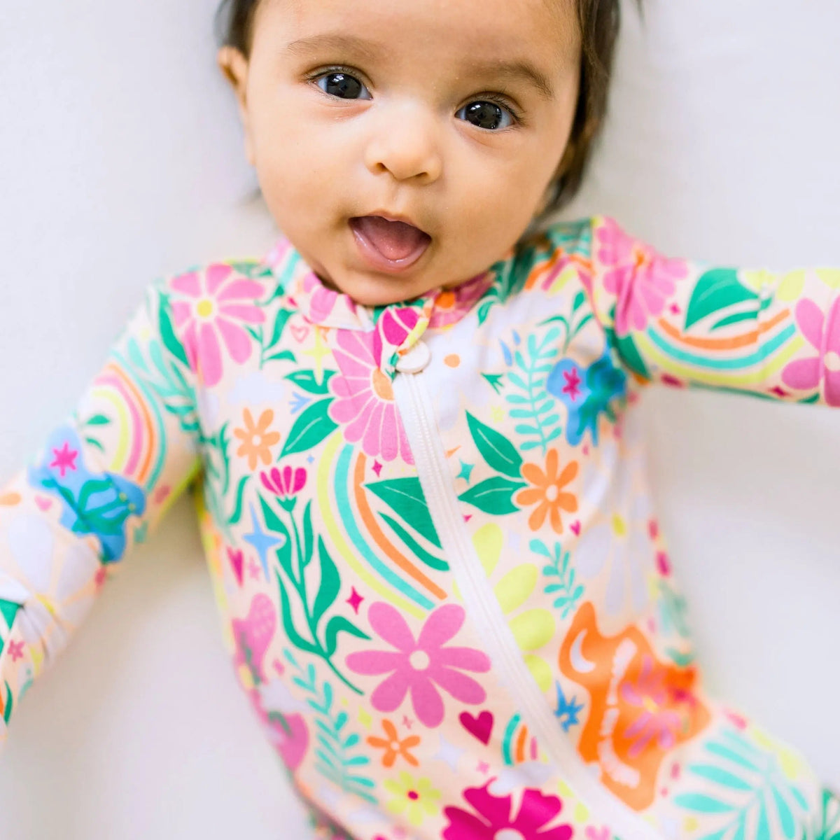 Raising Mama The Second - Skin Footie | Rainbow Daisy Babe - 