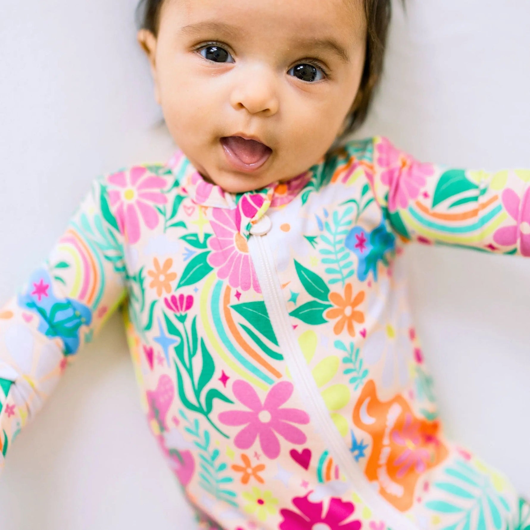 Raising Mama The Second - Skin Footie | Rainbow Daisy Babe - 