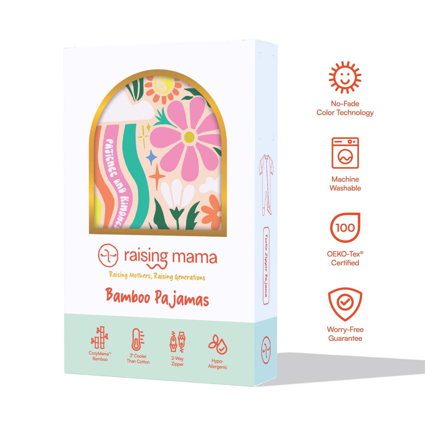 Raising Mama The Second - Skin Footie | Rainbow Daisy BabeEveretts Place
