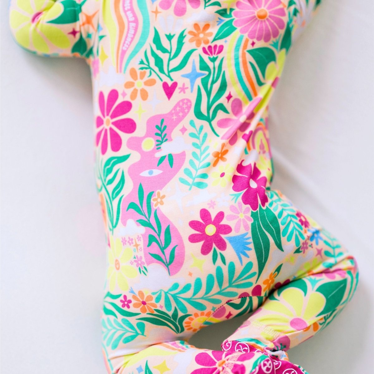 Raising Mama The Second - Skin Footie | Rainbow Daisy Babe - 