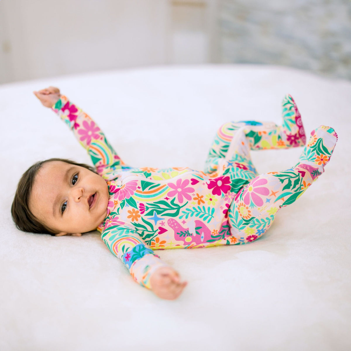 Raising Mama The Second - Skin Footie | Rainbow Daisy BabeEveretts Place
