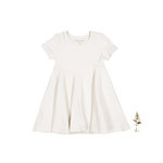 The Short Sleeve Dress - Pearl - Sleeve, White, Textile, One-piece garment, Day Dress | Everetts Place