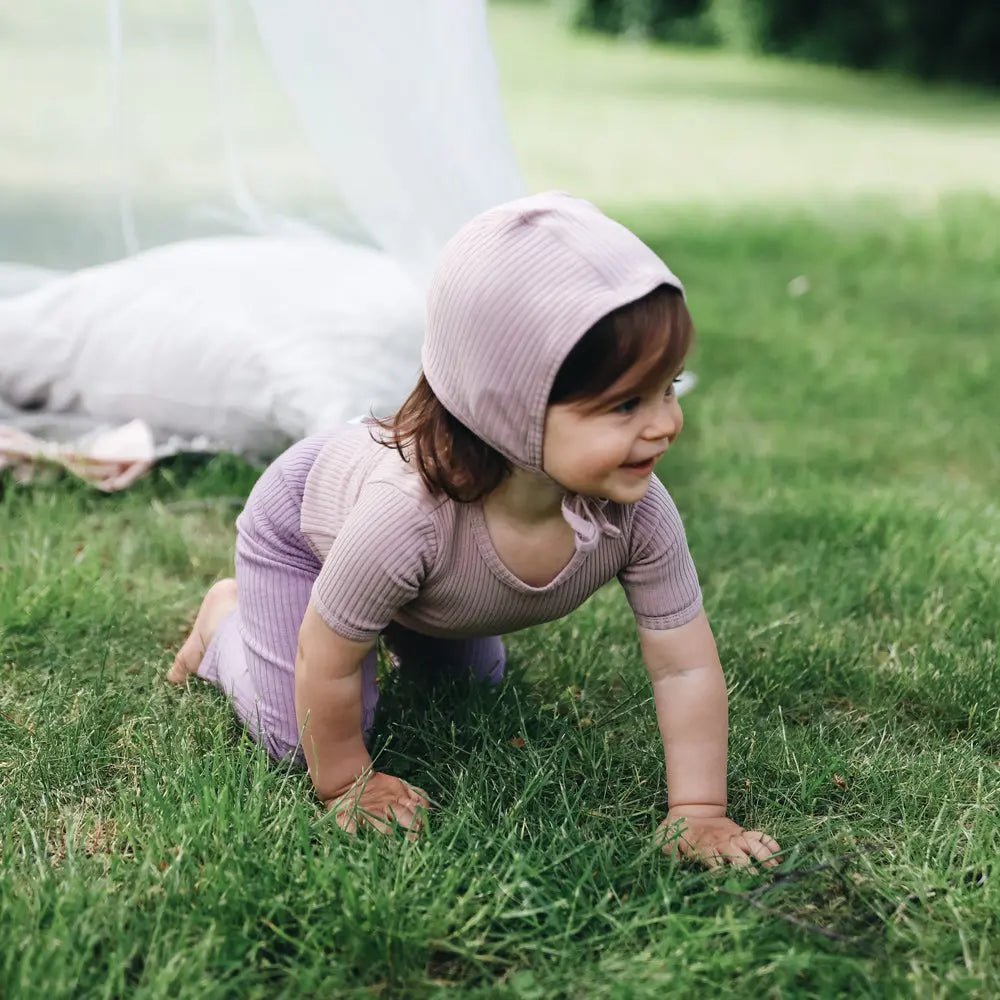 Lovely Littles The Short Sleeve Onesie - Mauve - 