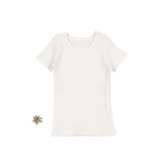 The Short Sleeve Tee - Pearl - Sleeve, White, Textile, Active Shirt, Grey | Everetts Place