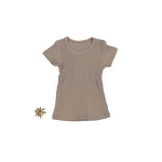 The Short Sleeve Tee - Taupe - Sleeve, Textile, Active Shirt, Grey, Top | Everetts Place