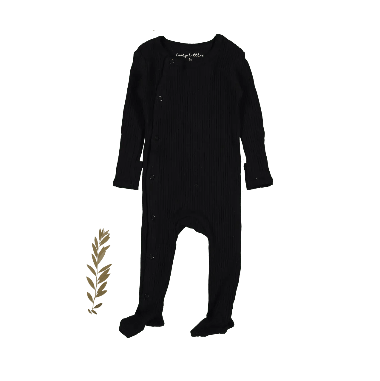 The Snap Romper - Black Ribbed - Sleeve, Baby & Toddler Clothing, Child, Button, Cardigan | Everetts Place