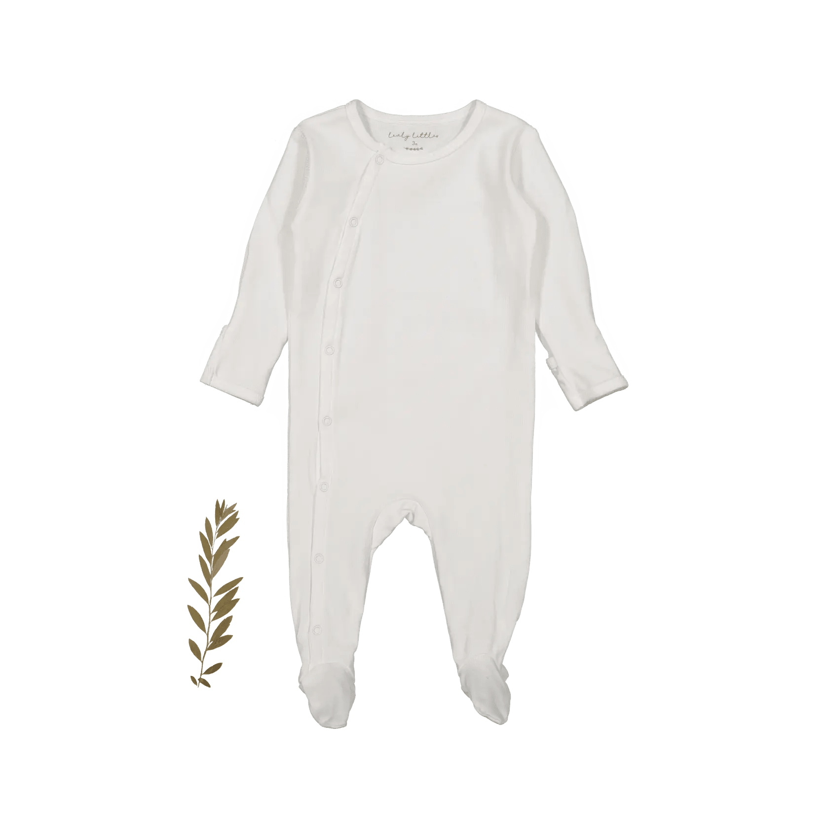 Lovely Littles The Snap Romper - White - 