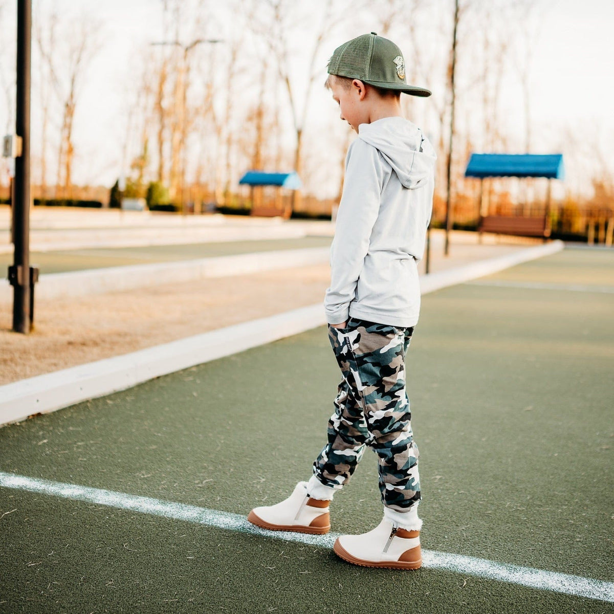 Soft tan leather Snugbug baby boot by Little Love Bug Co.