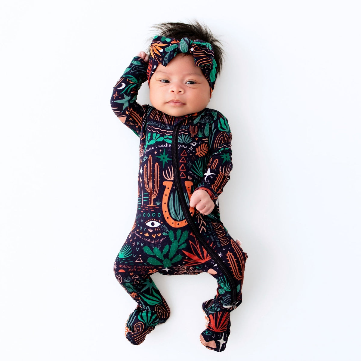 Raising Mama The SoftKnot Bow | Desert Cactus (Midnight)