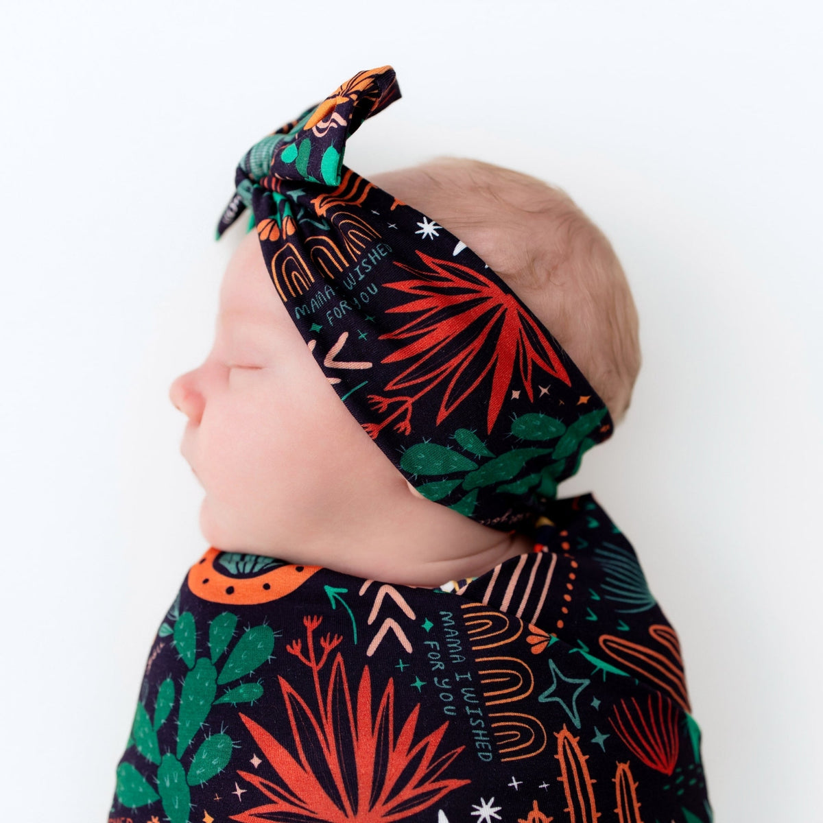 Raising Mama The SoftKnot Bow | Desert Cactus (Midnight)