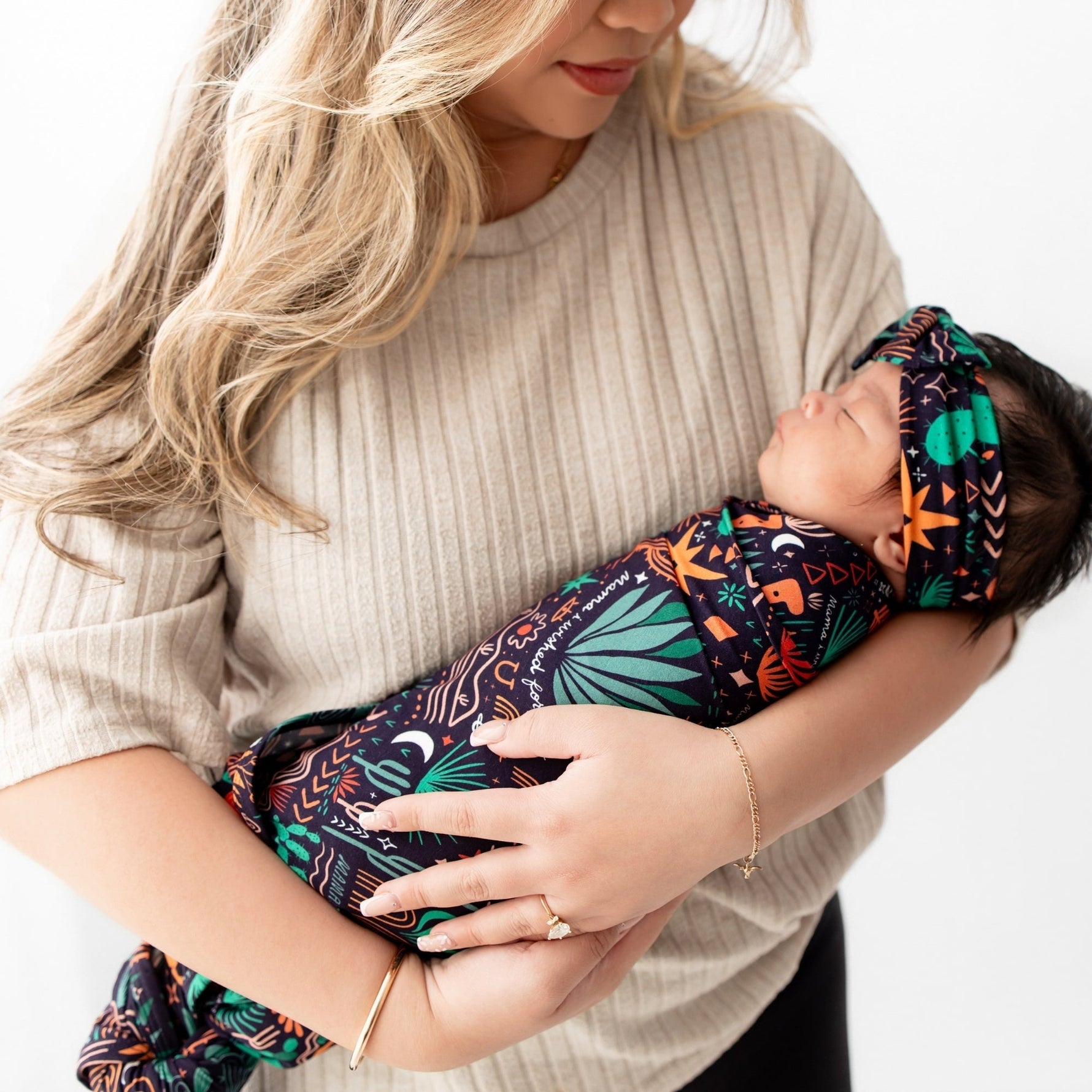 Raising Mama The SoftKnot Bow | Desert Cactus (Midnight)