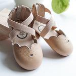 Little Love Bug Co. Sophia organic soft sole baby shoes.