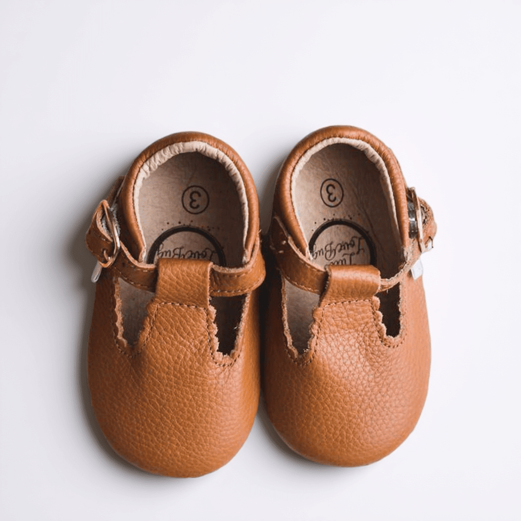 The T Bar - Baby & Toddler Shoe, Brown, Leather, Strap, Natural material | Everetts Place