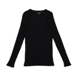 The Womens Tee - Black Ribbed - Sleeve, Long-sleeved T-shirt, Active Shirt, Sweater, Top | Everetts Place
