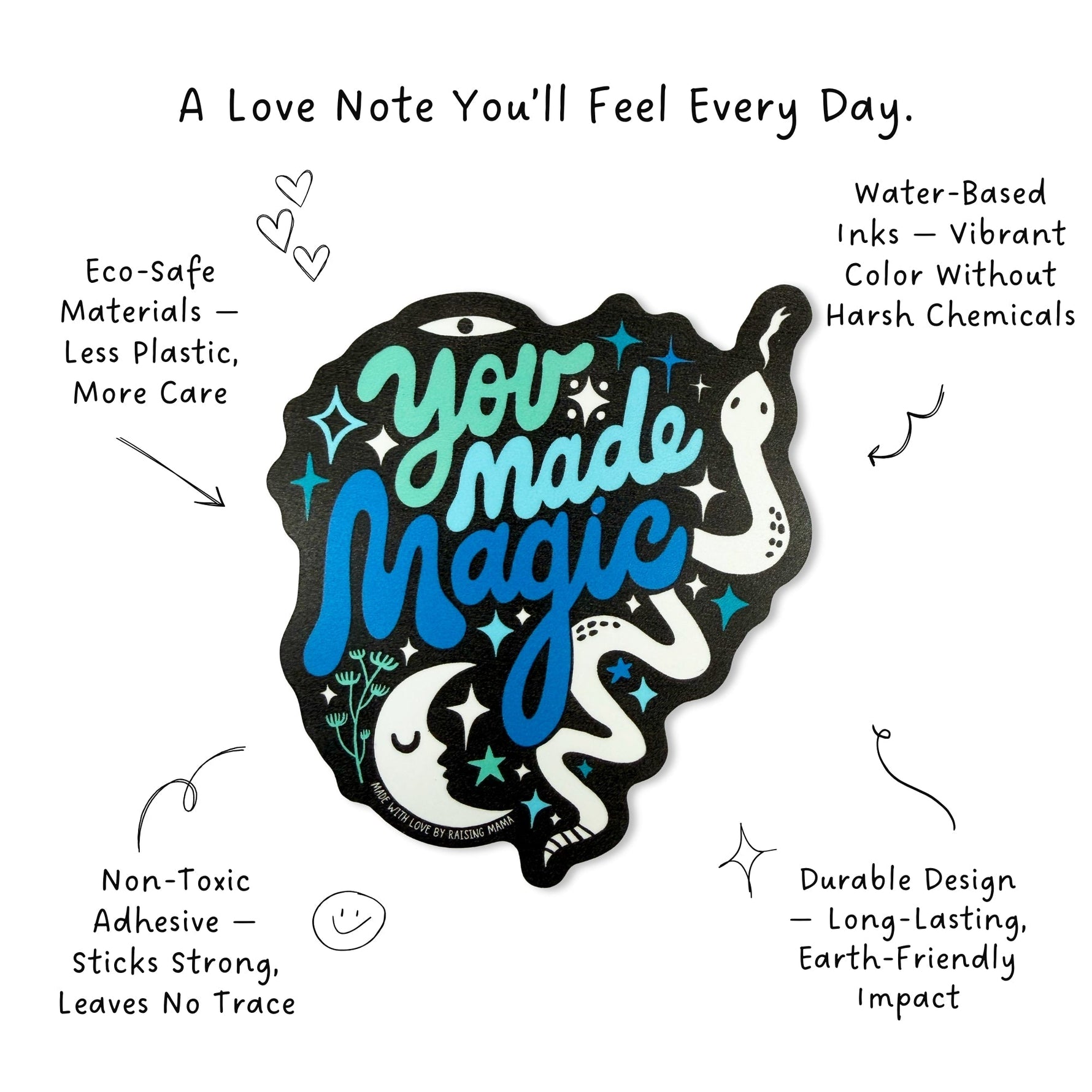 Raising Mama The "You Made Magic" (Blue) Sticker
