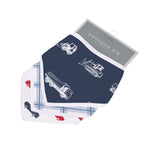 Newcastle Classics Things That Go Bandana Bibs with Absorbent Cotton for Teething Babies - 