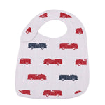 Newcastle Classics Things That Go Snap Soft Cotton Muslin Bibs 3 Pack for Babies - 