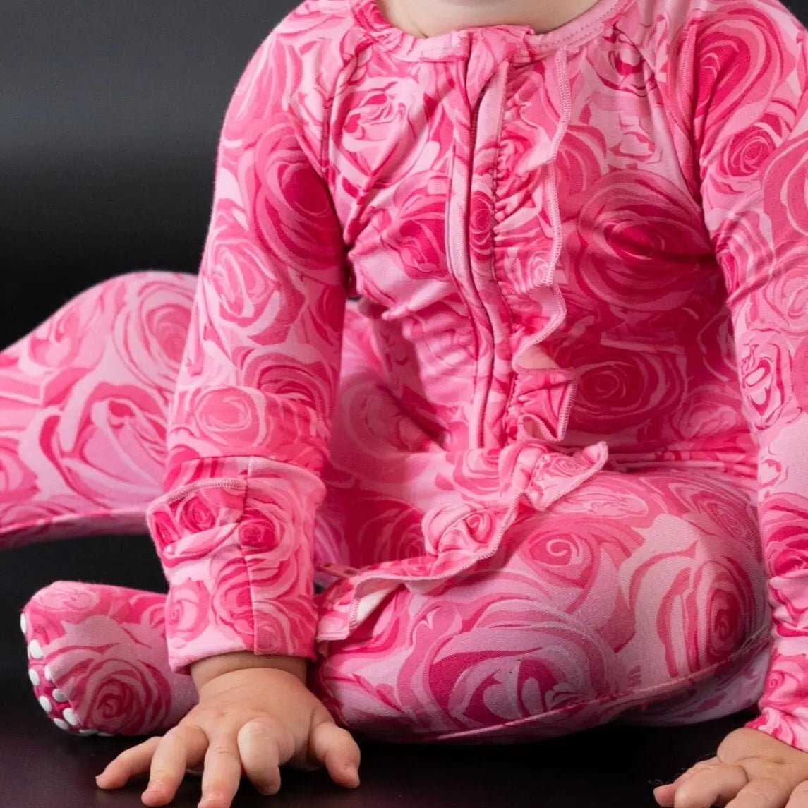 Sweet Bamboo This Must Be Love Ruffle Footie - 