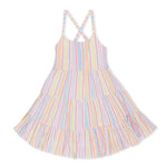 Cotton Dress, Stripe Racer Back by Bestaroo