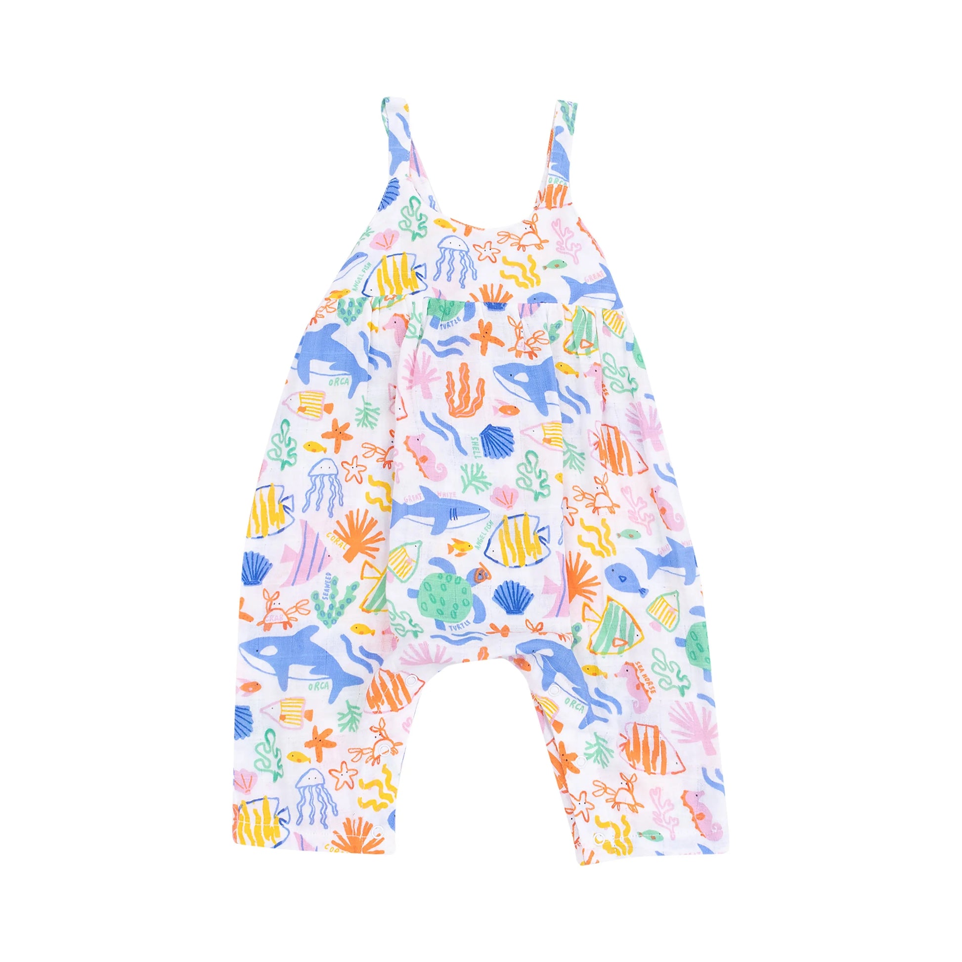 Tie Back Romper - Colorful Reef Angel Dear