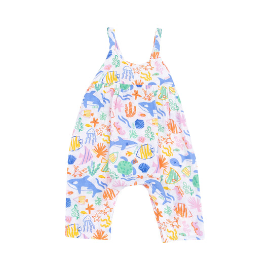 Tie Back Romper - Colorful Reef Angel Dear
